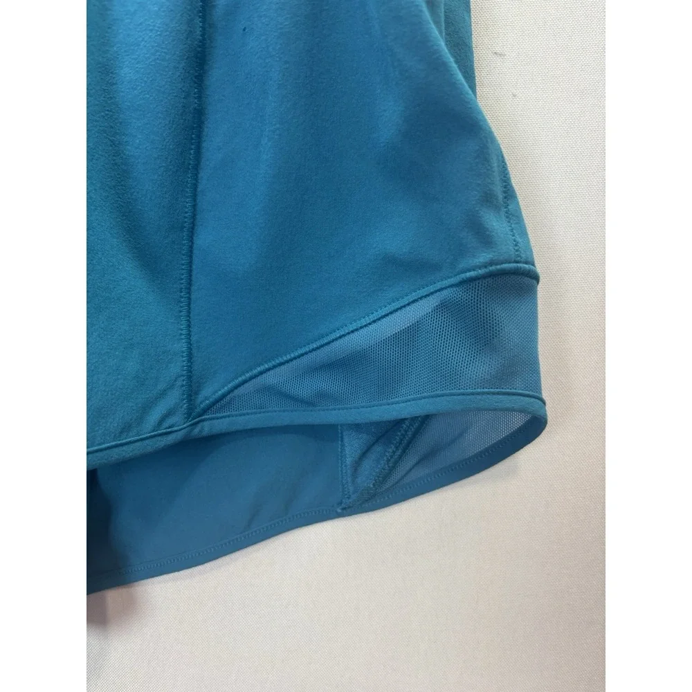 Lululemon Blue Women's Athletic Mesh Shorts Lined Elastic Waist Gym LW7DESS.01